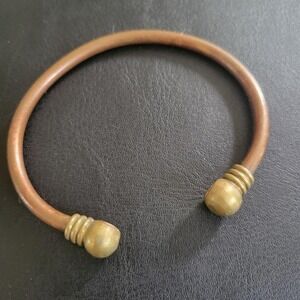 Vintage Copper Brass Cuff Bracelet OS Brown EX